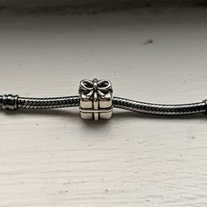 Pandora Charm and Oxidized Pandora Bracelet